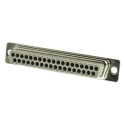 HARTING D-Sub 37 Way Straight Cable D-Sub Connector with Flange Female 1000V Crimp Termination 09670374701