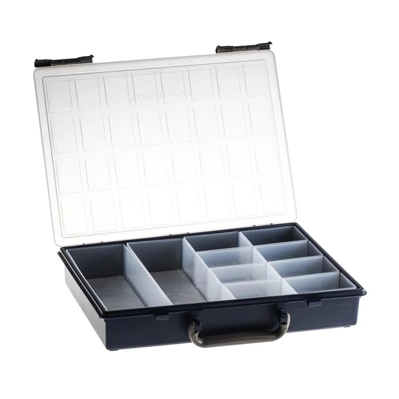 Raaco 10 Cell Blue Polypropylene Compartment Box 57 mm x 338 mm x 261 mm 138871
