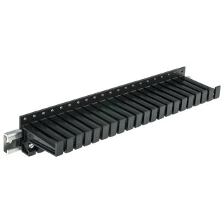 Staubli Test Lead Rack Black with 21 Slots Length 330mm 64.9244-033