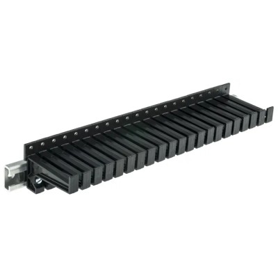 Staubli Test Lead Rack Black with 21 Slots Length 330mm 64.9244-033