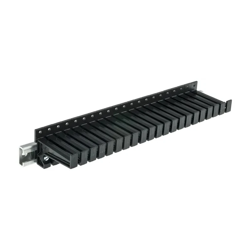 Staubli Test Lead Rack Black with 21 Slots Length 330mm 64.9244-033
