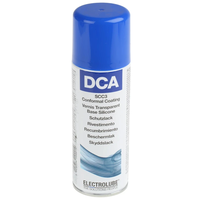 RS PRO Transparent Silicone Resin Conformal Coating, 200 ml Aerosol, -70 °C min, 200 °C max DCA200H