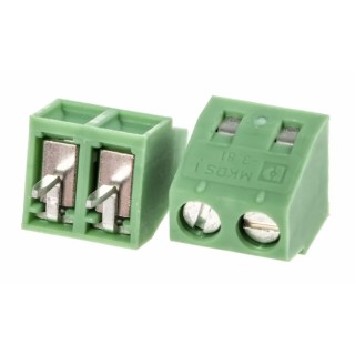 Phoenix Contact MKDS 1/2-3.81 Series Straight Wave Soldering Mount PCB Terminal Block, 2 Contact, 3.81 mm Pitch 1727010