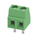 Phoenix Contact MKDS 1/2-3.81 Series Straight Wave Soldering Mount PCB Terminal Block, 2 Contact, 3.81 mm Pitch 1727010