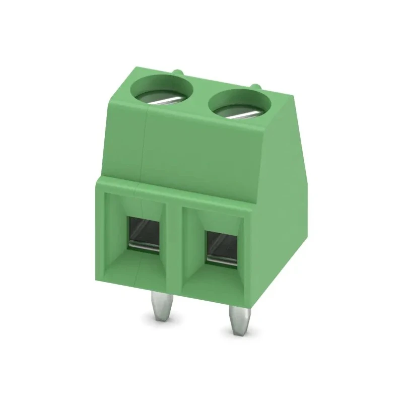 Phoenix Contact MKDS 1/2-3.81 Series Straight Wave Soldering Mount PCB Terminal Block, 2 Contact, 3.81 mm Pitch 1727010