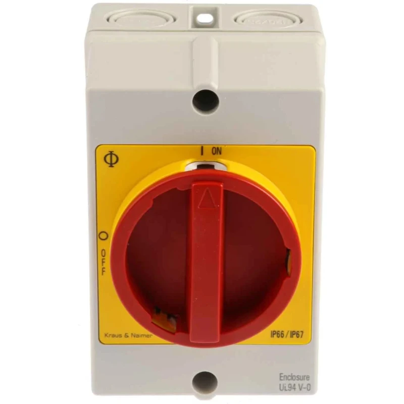 Kraus & Naimer 3-Pole Surface Isolator Switch, IP67, IP66, 20A, 5.5 kW 