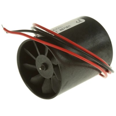 Micronel D300L Series Axial Fan 12V DC 8.76 m³/h 580 mW 60 mA Sleeve Bearing Circular Frame D301L-012GK-2