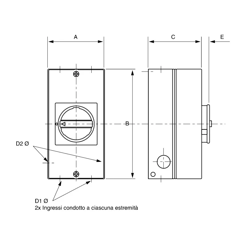 Kraus & Naimer 4-Pole Surface Isolator Switch IP66, IP67, 20A, 5.5 kW 
