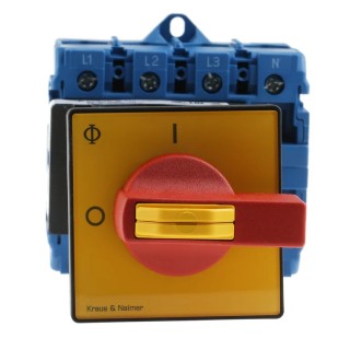 Kraus & Naimer 4-Pole Surface Isolator Switch, IP65, 100A, 37 kW 