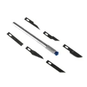 RS PRO 115mm Steel Craft Knife Set with 6 Blades Aluminium Handle 381-4868