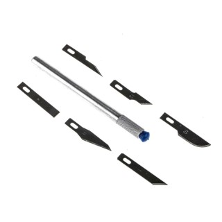 RS PRO 115mm Steel Craft Knife Set with 6 Blades Aluminium Handle 381-4868