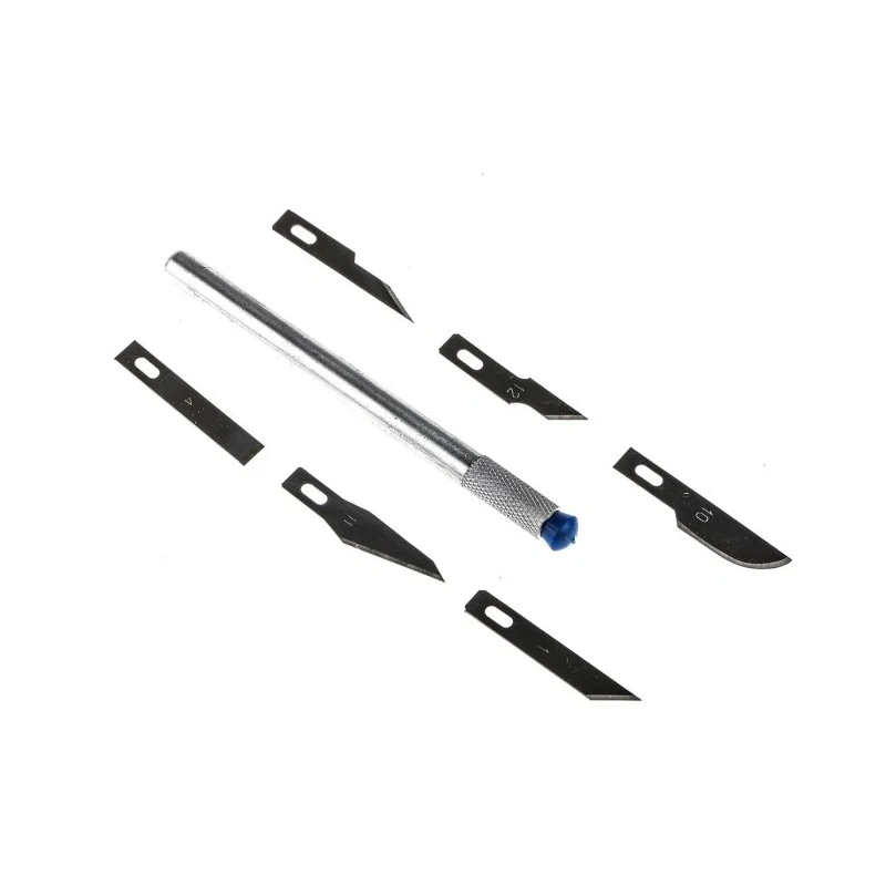 RS PRO 115mm Steel Craft Knife Set with 6 Blades Aluminium Handle 381-4868
