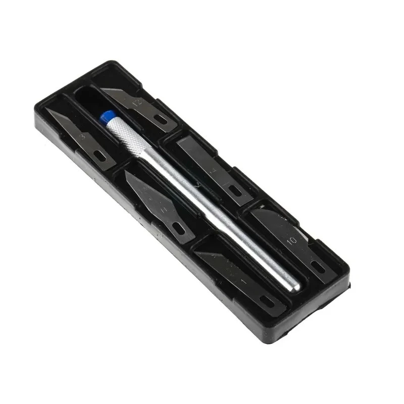 RS PRO 115mm Steel Craft Knife Set with 6 Blades Aluminium Handle 381-4868