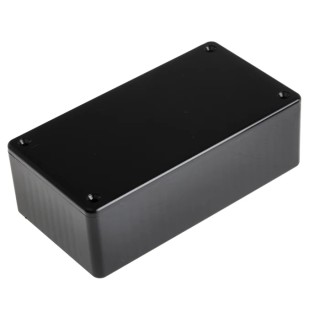 Hammond Black Flanged ABS Enclosure 40 mm x 120 mm x 65 mm IP54 1591CSBK
