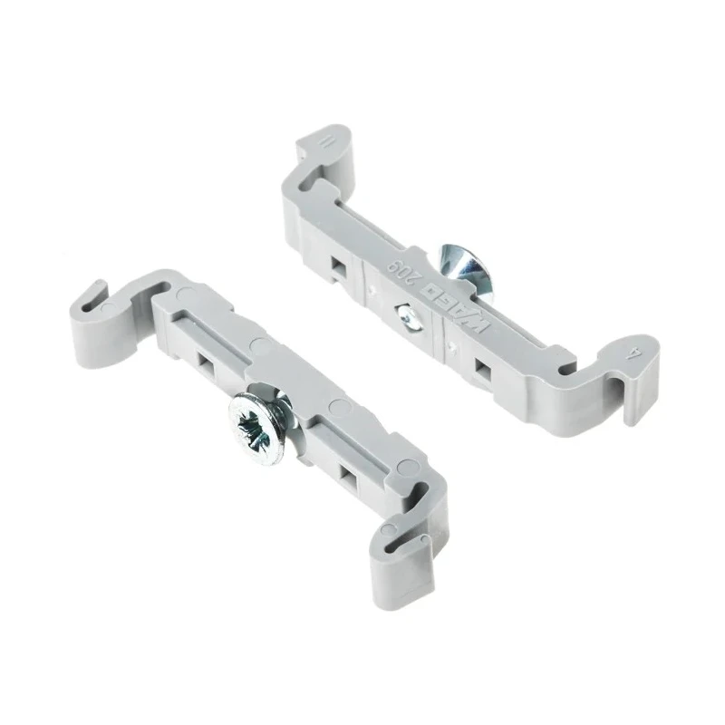 WAGO 209 Series Mounting Foot with Screw for Terminal Blocks with Mounting Flange Grey IECEx 209-123