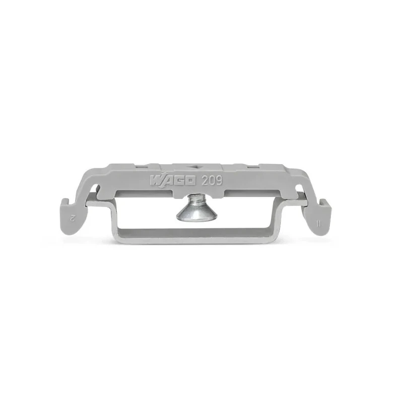 WAGO 209 Series Mounting Foot with Screw for Terminal Blocks with Mounting Flange Grey IECEx 209-123
