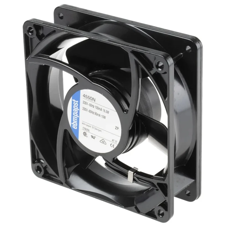 ebm-papst 4000 N Series AC Axial Fan 230V AC, 16.5W Power Consumption, 145 m³/h Air Flow, 119 mm Frame 4550N