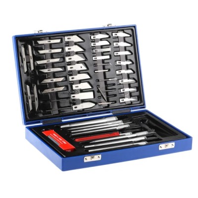 RS PRO 255mm Precision Craft Knife Set with 37 Interchangeable Blades and 7 Handles, Plastic Handle Material 381-4874