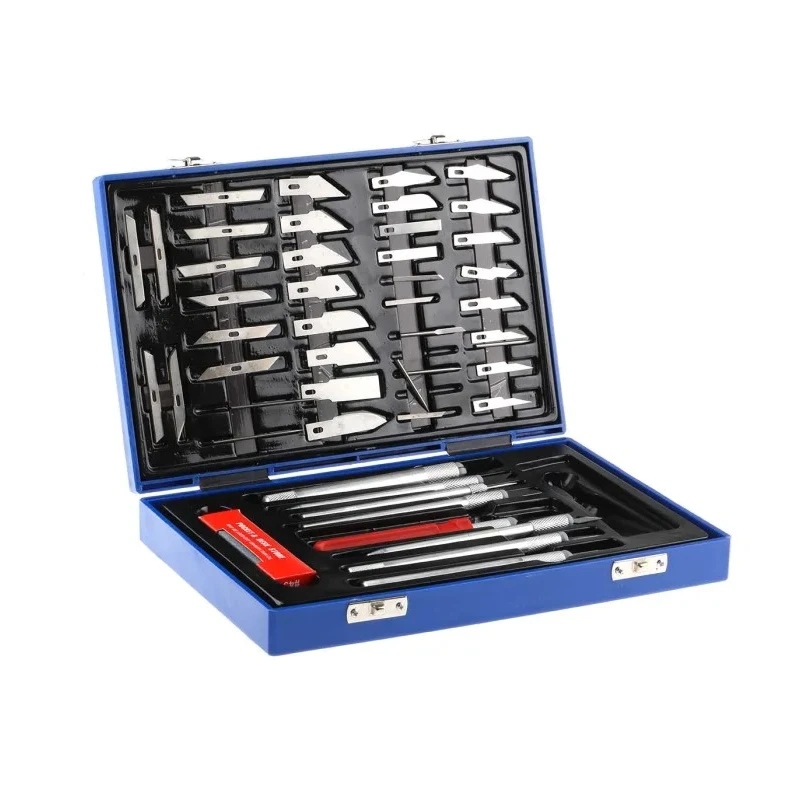 RS PRO 255mm Precision Craft Knife Set with 37 Interchangeable Blades and 7 Handles, Plastic Handle Material 381-4874
