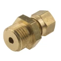RS PRO Brass Compression Fitting for Use with Thermocouple or PRT Probe, BSPP Parallel Thread, RoHS Compliant 381-7306