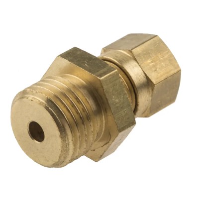 RS PRO Brass Compression Fitting for Use with Thermocouple or PRT Probe, BSPP Parallel Thread, RoHS Compliant 381-7306