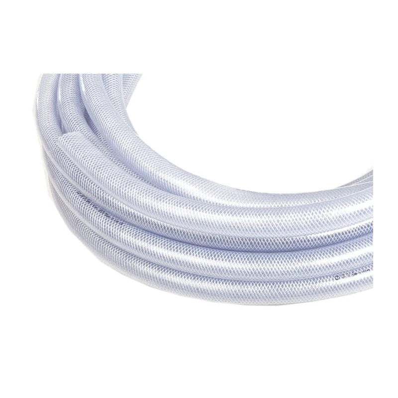 RS PRO Reinforced Polyvinyl Chloride Hose Pipe, 10 bar Maximum Operating Pressure, 25 m Length, Clear Colour 381-5473