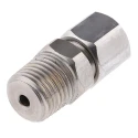 RS PRO Stainless Steel Compression Fitting for Thermocouple or PRT Probe, BSPT Thread, RoHS Compliant 381-7384