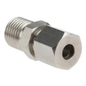 RS PRO Stainless Steel Compression Fitting for Use with Thermocouple or PRT Probe, BSPP Parallel Thread, RoHS 381-7378