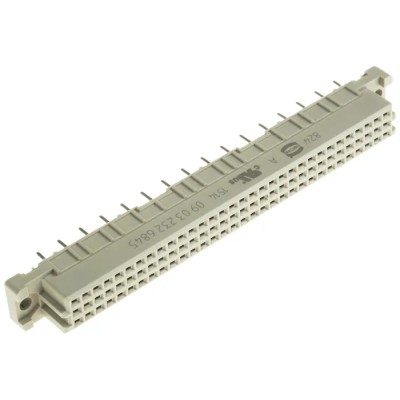HARTING DIN 41612 32 Way 2.54 mm Pitch Type Through Hole, Type C/2, Solder Class C2, 2 Row Female Straight 09032326845