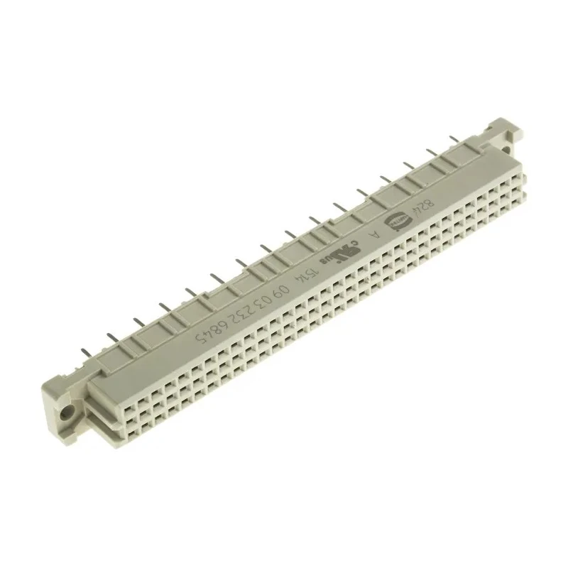HARTING DIN 41612 32 Way 2.54 mm Pitch Type Through Hole, Type C/2, Solder Class C2, 2 Row Female Straight 09032326845