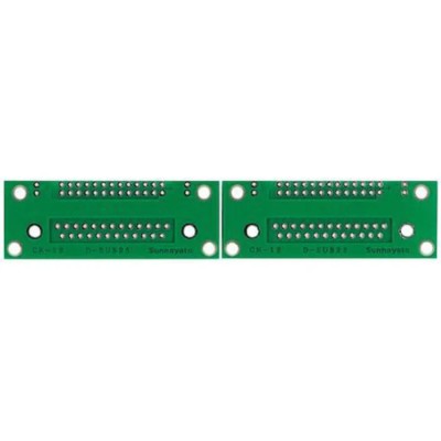 Sunhayato 50 Way 2 Sided Extender Converter Board Epoxy Glass Fabric Laminate FR4 1.6mm 132.08mm x 24.13mm CK-12