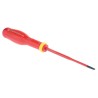 Facom Insulated Screwdriver with 3.5 mm Tip and 100 mm Blade, Bi-Material Grip, VDE 1000V Approved AT3.5X100TVE