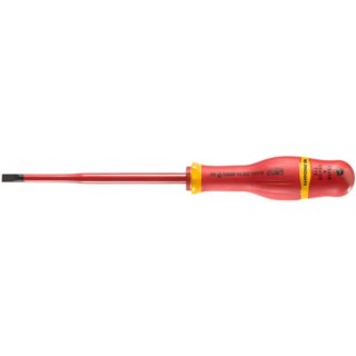 Facom Insulated Screwdriver 5.5 mm Tip Width 125 mm Blade VDE/1000V Approved 235 mm Overall AT5.5X125TVE