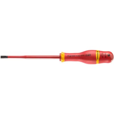 Facom Insulated Screwdriver 5.5 mm Tip Width 125 mm Blade VDE/1000V Approved 235 mm Overall AT5.5X125TVE