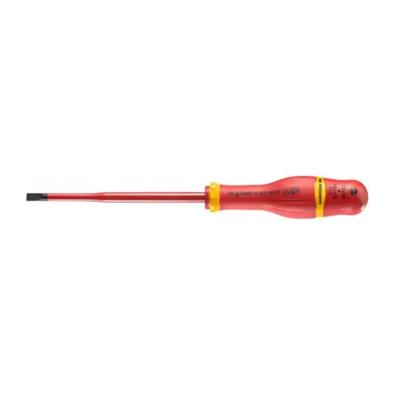 Facom Insulated Screwdriver 5.5 mm Tip Width 125 mm Blade VDE/1000V Approved 235 mm Overall AT5.5X125TVE