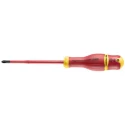 Facom Insulated Screwdriver PH2 Tip 125 mm Blade Polymer Handle Bi-Material Grip VDE 1000V Approved 245mm Overall ATP2X125TVE