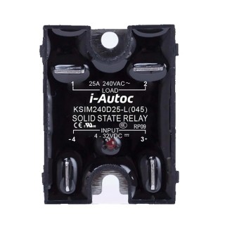 i-Autoc KSIM Series Solid State Relay Panel Mount 16 A Load 280 V AC Load 32 V DC Control KSIM240D16-L 045