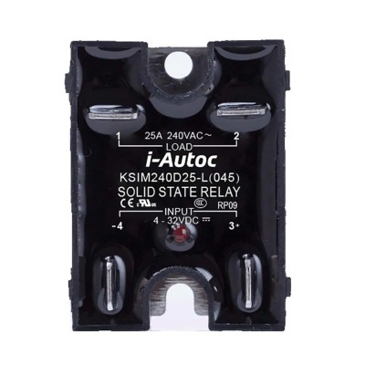 i-Autoc KSIM Series Solid State Relay Panel Mount 16 A Load 280 V AC Load 32 V DC Control KSIM240D16-L 045
