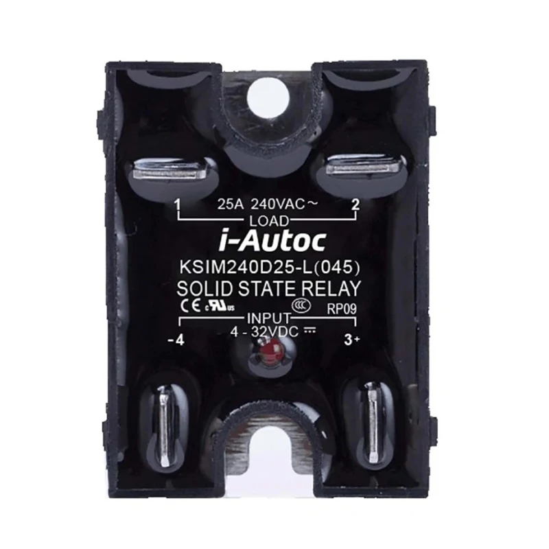 i-Autoc KSIM Series Solid State Relay, 25A Load Current, Panel Mount, 280V AC Load, 4-32V DC Control KSIM240D25-L 045