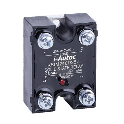 i-Autoc KSIM Series Solid State Relay, 10A Load Current, Panel Mount, 440V AC Load, 4-32V DC Control KSIM380D10-L