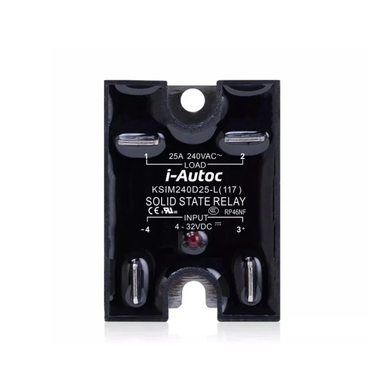i-Autoc KSIM Series Solid State Relay, 10A Load Current, Panel Mount, 440V AC Load, 4-32V DC Control KSIM380D10-L