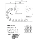 Igus Black Cable Trunking e-chain 38 mm Min. Bend Radius, W37 mm x D15 mm x L1 m, Igumid G W37mm