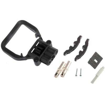 Rema Industrial Power Connector Rated at 80A, 150V, Black Plastic Chassis Mount 95342-01