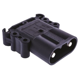 Rema Black Chassis Mount 2P Straight Industrial Power Connector, 160A, 150V 95044-01