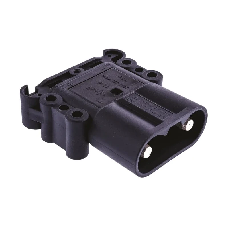 Rema Black Chassis Mount 2P Straight Industrial Power Connector, 160A, 150V 95044-01