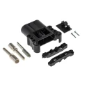 Rema Black Chassis Mount 2P Straight Industrial Power Connector, 160A, 150V 95044-01