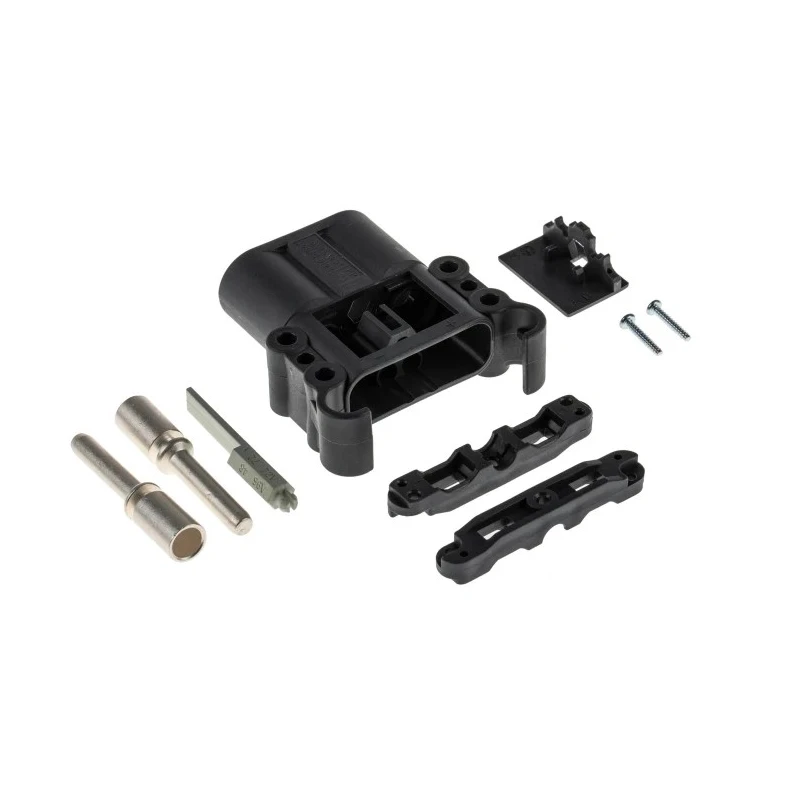 Rema Black Chassis Mount 2P Straight Industrial Power Connector, 160A, 150V 95044-01