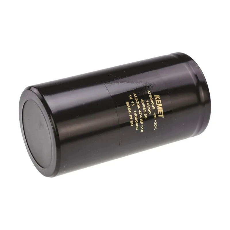 KEMET Aluminium Cylindrical Can Capacitor 0.47F 16V DC Polar, Screw Termination ALS30A474NP016