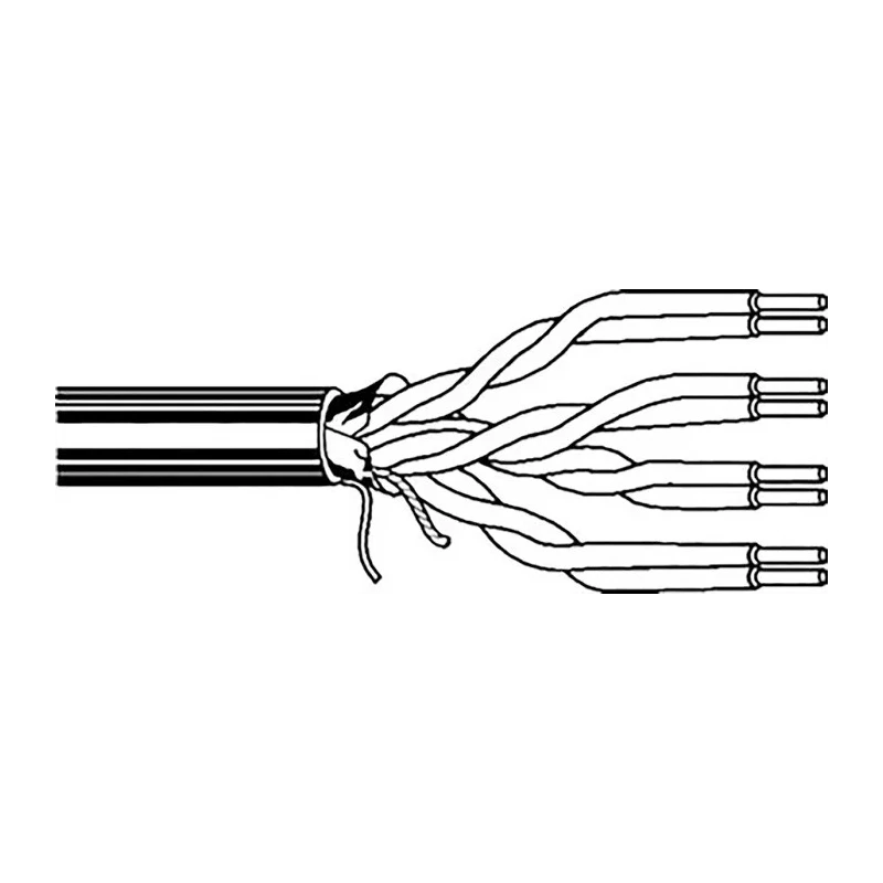 Belden 9504NH Series Data Cable 4 Pairs 8 Cores 0.2 mm² 500 m Silver Sheath Low Smoke Zero Halogen 9504NH.00500