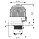 Werma EM 801 Series Green Panel Mount LED Beacon 24V AC Steady Light IP65 801.200.68
